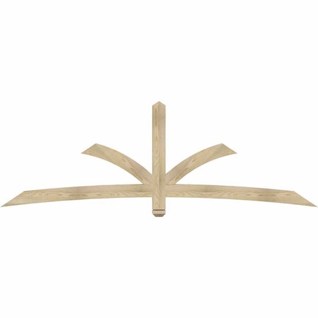 Ekena Millwork Davenport Rough Sawn Timber Gable Bracket, Douglas Fir, 96"W x 32"H x 2"D x 4"F, 8/12 Pitch GBW096X32X0204DAV00RDF